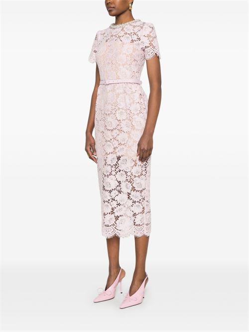 Lace and pearl midi dress SELF PORTRAIT | SS25060MAPINK